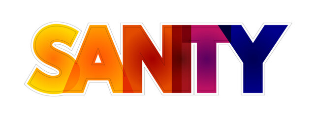 Sanity colorful text quote, concept background