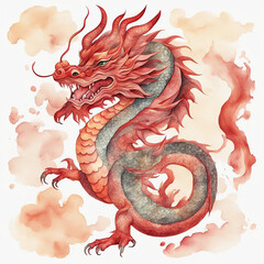 Happy Chinese new year 2024 Zodiac sign, year of the Dragon
