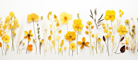 Obraz premium Pressed flowers used as a backdrop