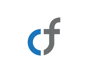 CF logo design vector template