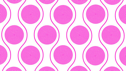 seamless pattern with pink circles