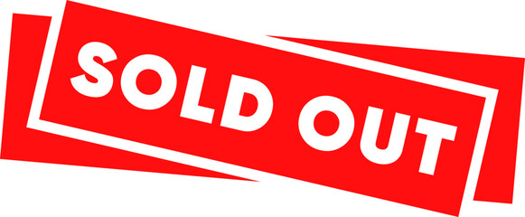 sold out label stamp