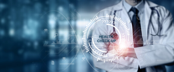 Annual health check, health insurance and medical healthcare. Medical, health and disease concept....