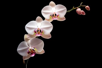 Fototapeta na wymiar Photo of a stunning orchid on a solid white background. Generative AI