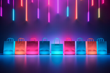 Cyber Monday theme in Neon colors