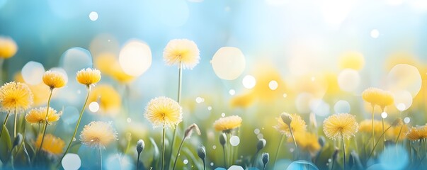 spring meadow with flowers