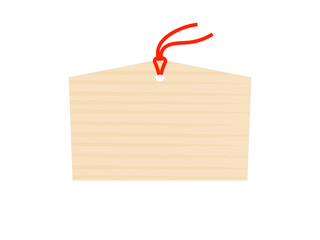 シンプル木目五角形絵馬B