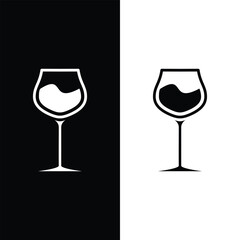 Wine Glass Icon Vector Design template