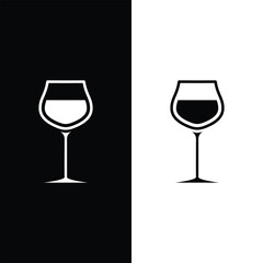 Wine Glass Icon Vector Design template