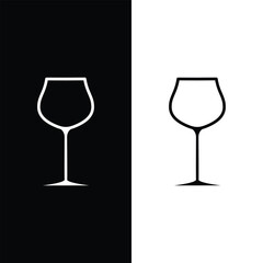 Wine Glass Icon Vector Design template