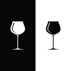 Wine Glass Icon Vector Design template