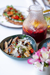 salad with vegetables on the table