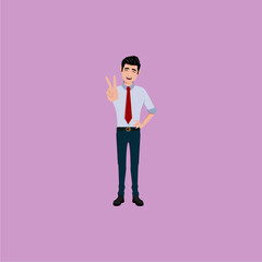 vector pose of office people doing activities worker