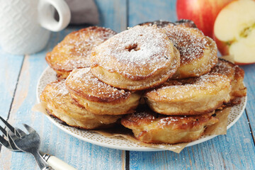 German traditional dessert dish Apfelkuehle