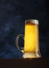 A mug with traditional German lager beer	