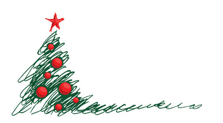 The symbol of green christmas tree. 
