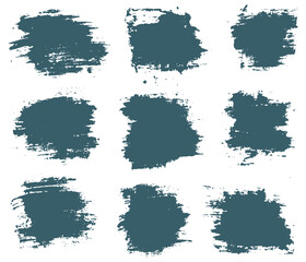 Fototapeta premium Hand drawn blue brush stroke banner design