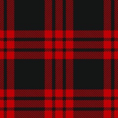Tartan seamless pattern, red and black can be used in fashion decoration design. Bedding, curtains, tablecloths
