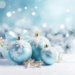 Christmas and New Year holiday background with festive decorative