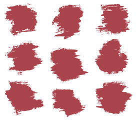 Fototapeta na wymiar Vector red color texture brush stroke