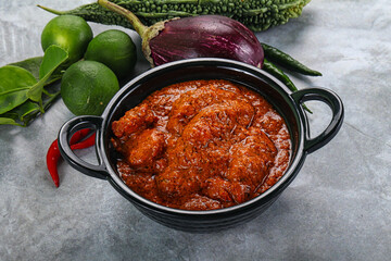 Indian cuisine - butter chicken with sauce