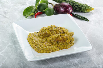 Indian cuisine - pork masala sauce