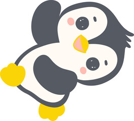 Baby PenguinCartoon Animal flat design