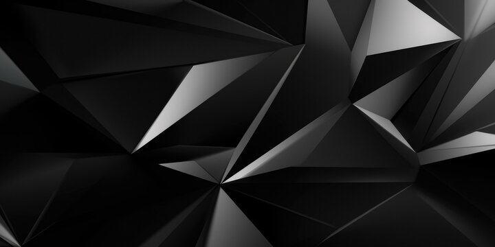 Black Geometric Wallpaper Background Created Using Artificial Intelligence © Damianius