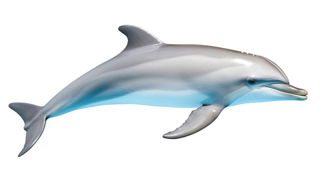 dolphin (ocean marine animal) isolated on white background cutout
