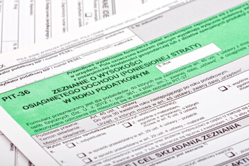 Naklejka premium Polish tax documents 
