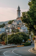 Fototapeta na wymiar Townscape of beautiful coastal town of Novi Vinodolski in Croatia