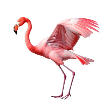 flamingo face shot, isolated on transparent background cutout