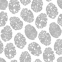Fototapeta premium Fingerprints abstract vector seamless pattern