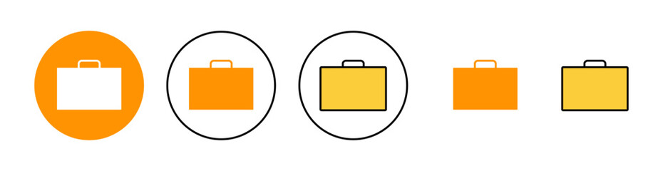 Briefcase icon set for web and mobile app. suitcase sign and symbol. luggage symbol.