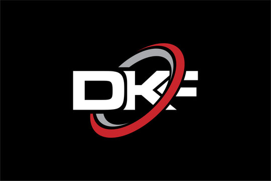 DKF creative letter logo design vector icon illustration