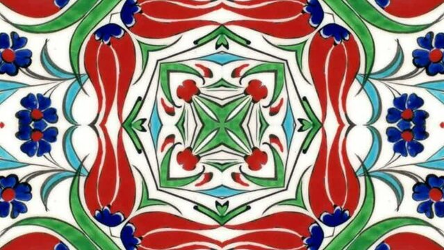 Ottoman Tile Design Kaleidoscopic ever-changing  Form
