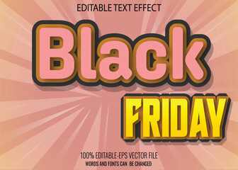 Black Friday 3d editable text effect