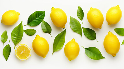 Group of delicious lemons