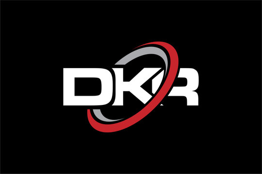 DKR creative letter logo design vector icon illustration