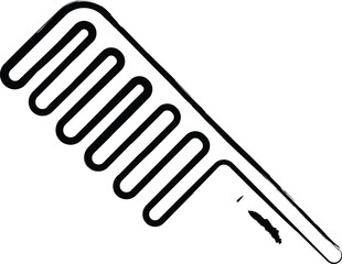 Fototapeta premium Comb hand drawn vector illustration