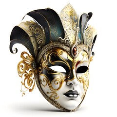 Venetian mask isolated on white background
