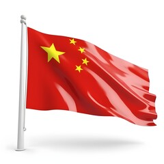 3d chinese flag
