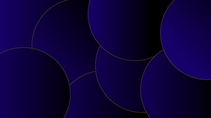 blue and gold luxury abstract background with circles