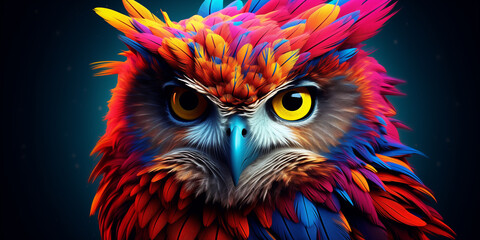 Bright and colorful animal poster.