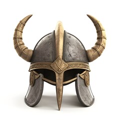 Viking helmet isolated on white background