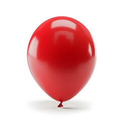 Red air balloon isolated on white background