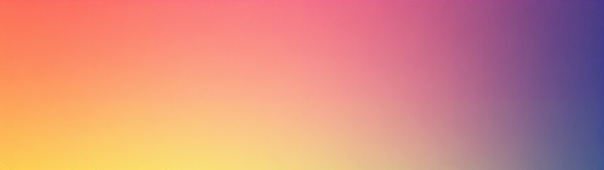 Violet, pink, yellow, peachy, gold and salmon abstract palette, background. Color gradient. Color stripe. Calm tones. Grainy. Noise. Template. Web banner. Design. Peach fuzz hue. Purple. Blank