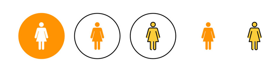 Female icon set for web and mobile app. woman sign and symbol