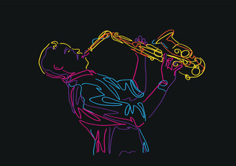 Sax jazz player 