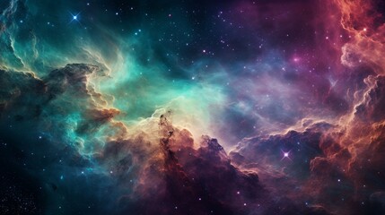 Obraz na płótnie Canvas space galaxy with stars generated by AI